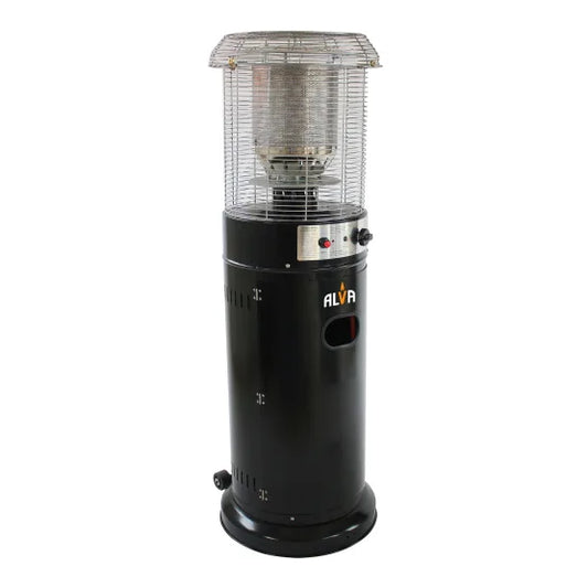 Alva Black Short Stand Patio Gas Heater