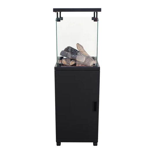 Alva Short Stand Gas Fire Pit Log Heater - Efficient Outdoor Heating Solution